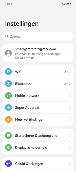 Selecteer Mobiel netwerk