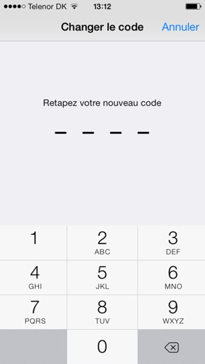Ressaisissez votre nouveau mot de passe