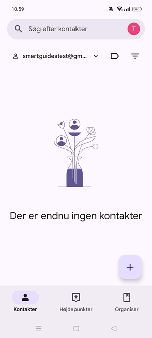 Vælg Organiser