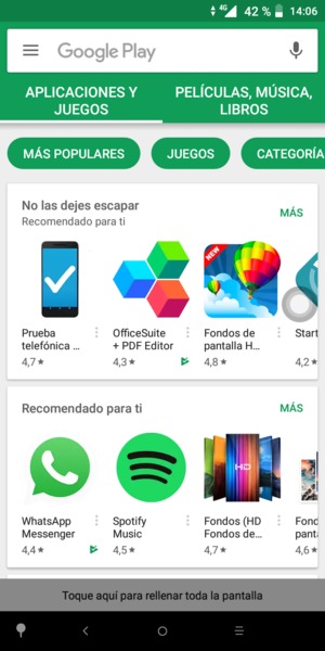 Seleccione la barra de Búsqueda