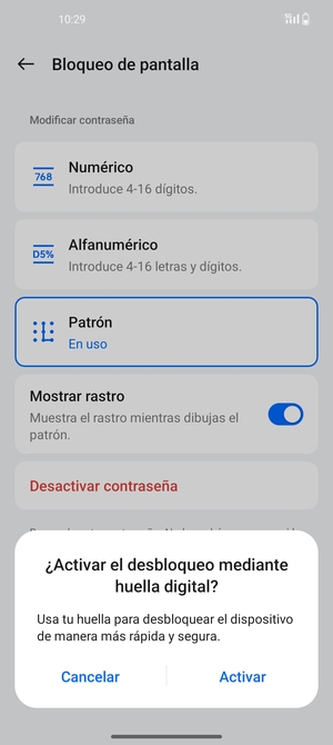 Seleccione la opción deseada