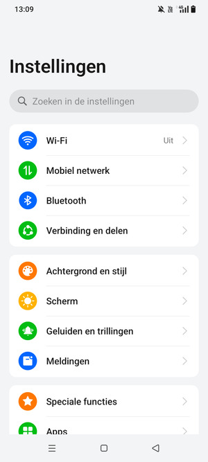 Selecteer Mobiel netwerk