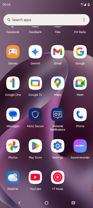 Scroll to and select Settings