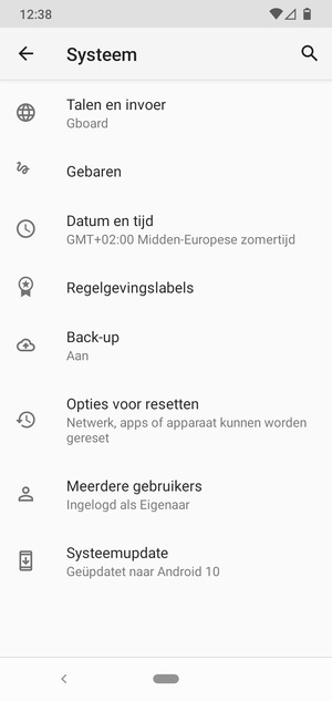 Selecteer Systeemupdate