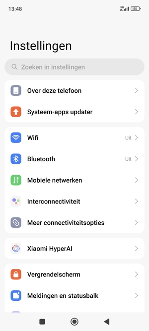 Selecteer Mobiele netwerken