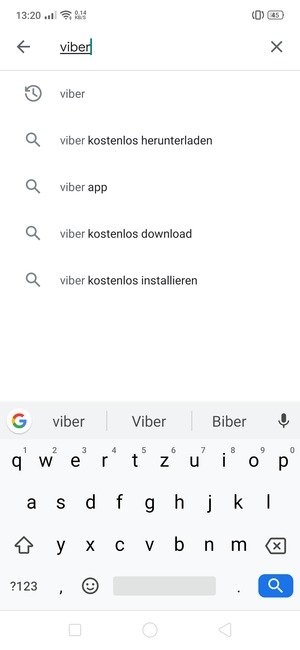 Geben Sie den Namen der App ein und wählen Sie Suchen