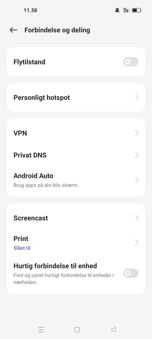 Vælg Personligt hotspot
