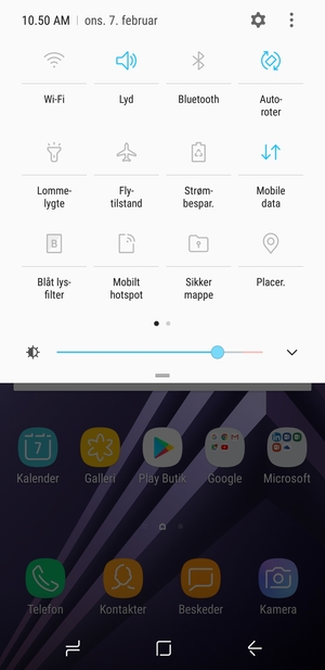 Vælg Lyd for at skifte til vibrationstilstand