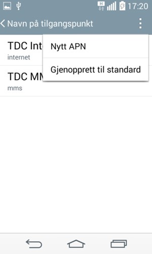 Velg Gjenopprett til standard