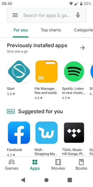 Select the Search bar