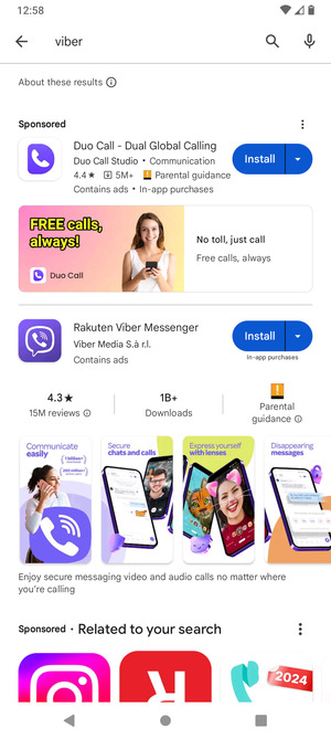 Select the app