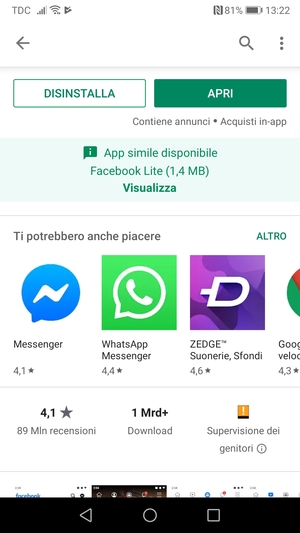 Seleziona APRI