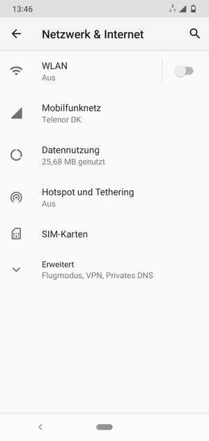 Wählen Sie Mobilfunknetz
