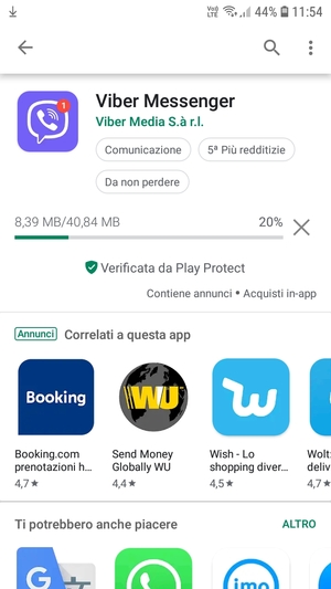 Attendi il completamento del processo di installazione