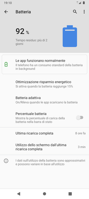 Seleziona Ottimizzazione risparmio energetico