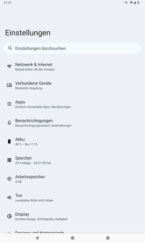 Wählen Sie Netzwerk & Internet