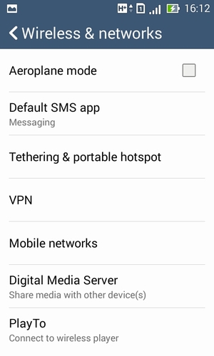Select Tethering & portable hotspot