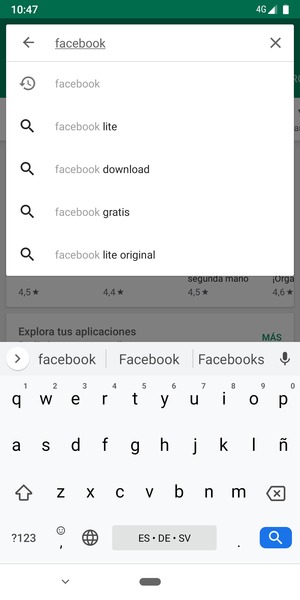 Introduzca el nombre de la aplicación y seleccione Buscar