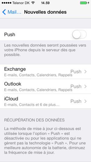 Désactiver Push