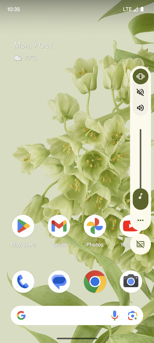 Select Vibration to change to Vibration mode