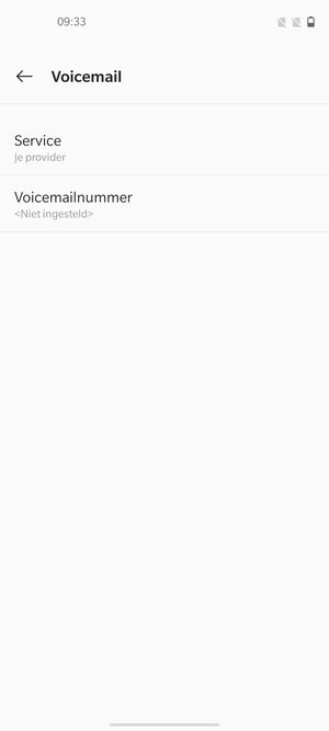 Selecteer Voicemailnummer