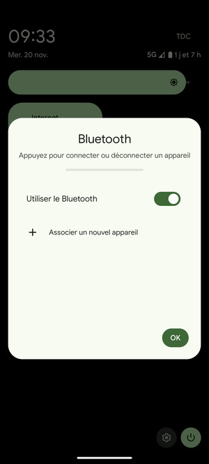 Désactiver Utiliser le Bluetooth