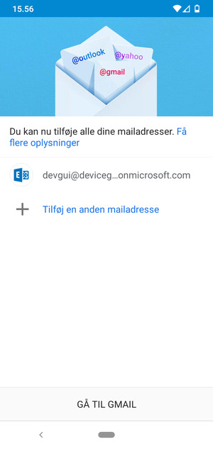 Vælg GÅ TIL GMAIL