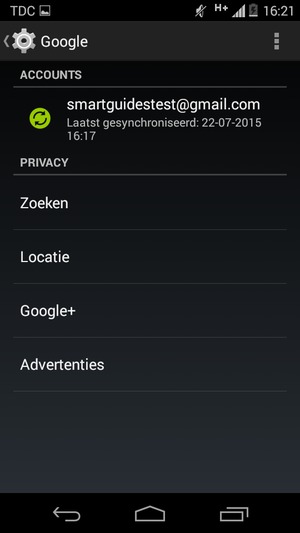 Selecteer uw account