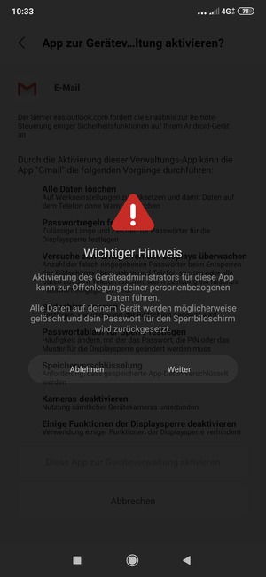 Wählen Sie Weiter