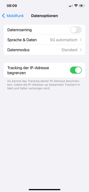 Schalten Sie Datenroaming an oder aus