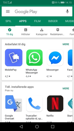 Vælg søgefeltet
