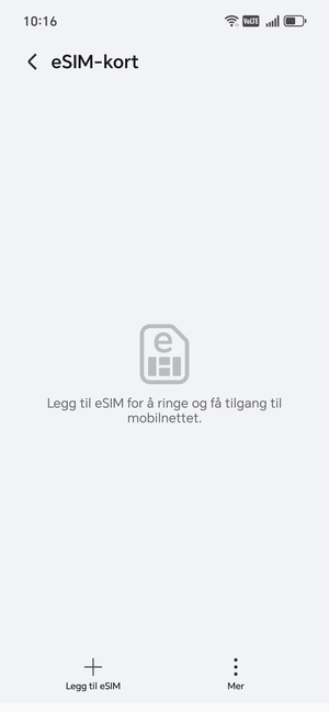 Velg Legg til eSIM