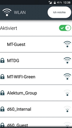 Wählen Sie das Wireless-Netzwerk, zu dem Sie eine Verbindung herstellen möchten
