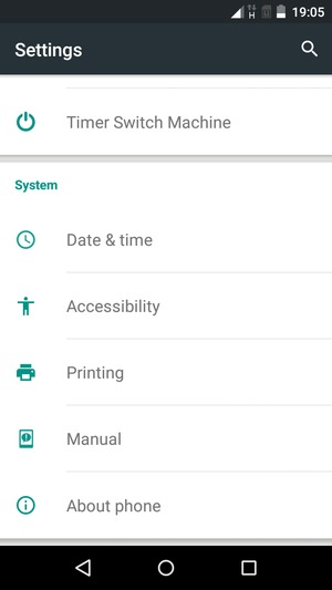 Scroll to and select About phone
