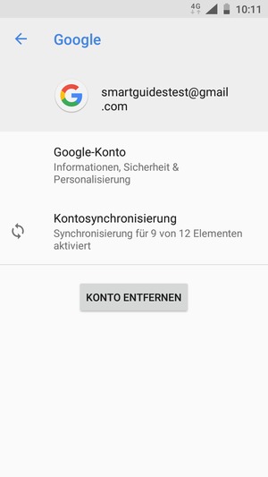 Wählen Sie Kontosynchronisierung
