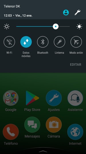 Ajuste el brillo al nivel requerido