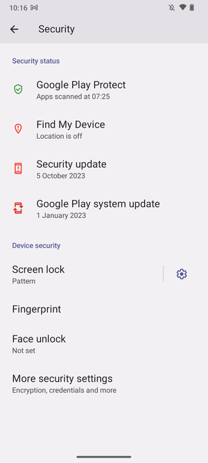 Your phone is now secure with a screen lock