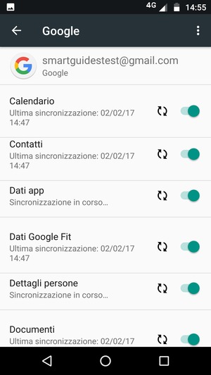 Le tue informazioni verranno sincronizzate