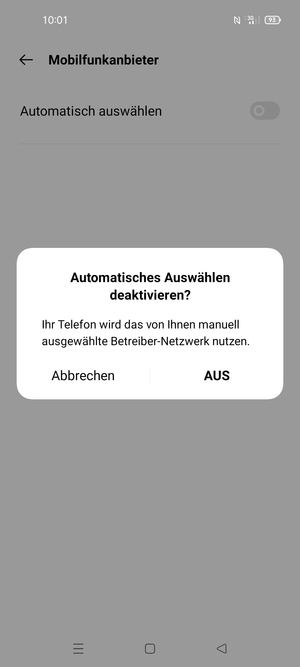 Wählen Sie AUS