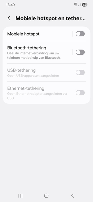 Selecteer Mobiele hotspot