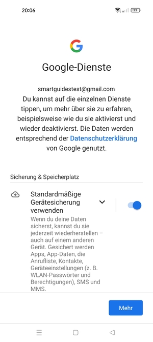 Wählen Sie Mehr