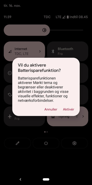 Vælg Aktivér