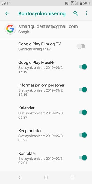 Velg menyknappen
