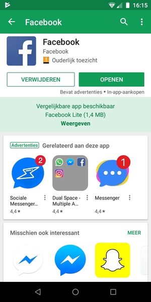 Selecteer OPENEN