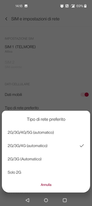 Seleziona la tua opzione preferita