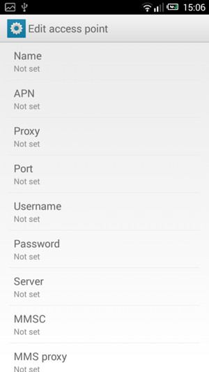 Enter MMS information