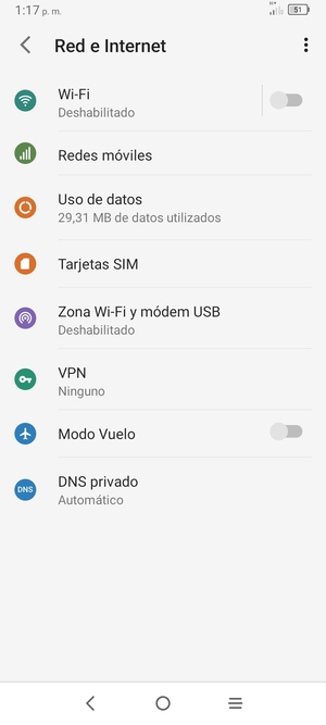 Seleccione Zona Wi-Fi y módem USB