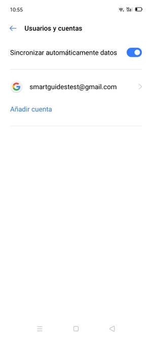 Seleccione su cuenta Google