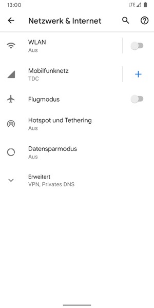 Wählen Sie Mobilfunknetz