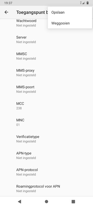 Selecteer Opslaan